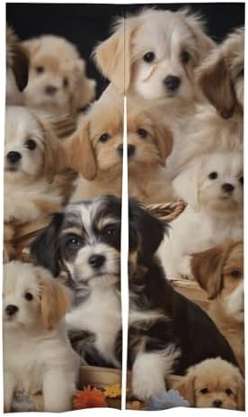 Cute Pet Dog Door Cover Curtain 57x17 Inches