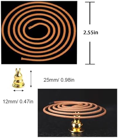 Agarwood Incense Coils 40 PCS with Spiral Holder Burner