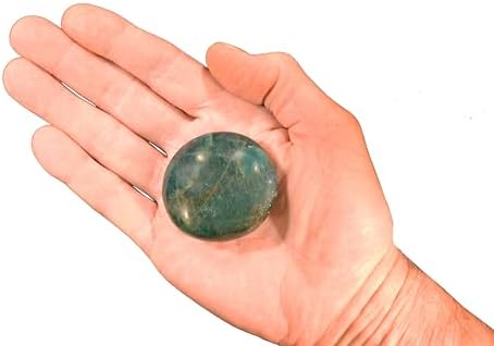 Blue Apatite Palm Stone Throat Chakra Healing Crystal