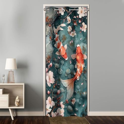 Koi Fish Door Curtains for Doorways