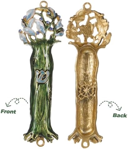 Jewish Mezuzah Decor Metal Plaque Door Accent