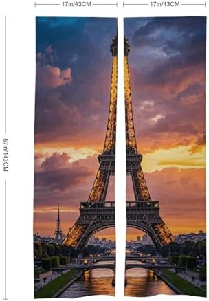 Eiffel Tower Paris Door Curtain 57x17 Inches