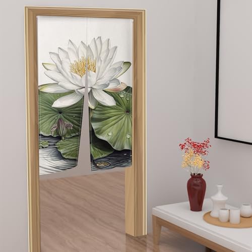 Leowefowa Noren Doorway Curtain Decor Panel