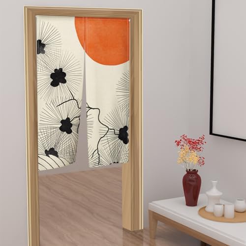Leowefowa Japanese Doorway Curtain Noren Panel 34x60
