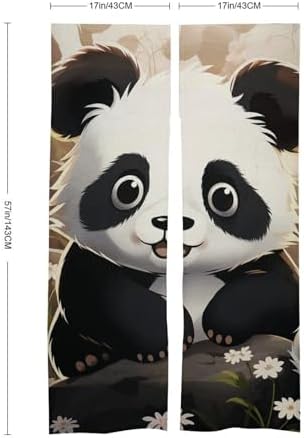 Japanese Noren Door Curtain Cute Panda Animal Print