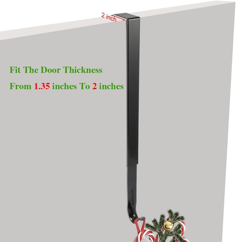Adjustable Wreath Hanger Hook 20LB Heavy Duty Black 1pc