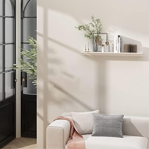 Danpoo Matte White Floating Wall Shelf - 20 Inch