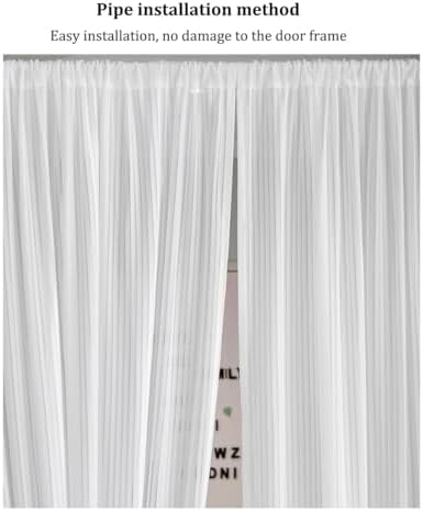 White Semi Sheer French Door Curtains 2 Pieces