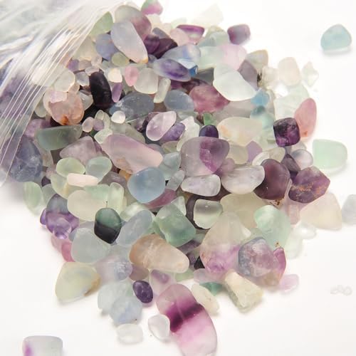 Fluorite Tumbled Chips Stone 1 Pound Blue