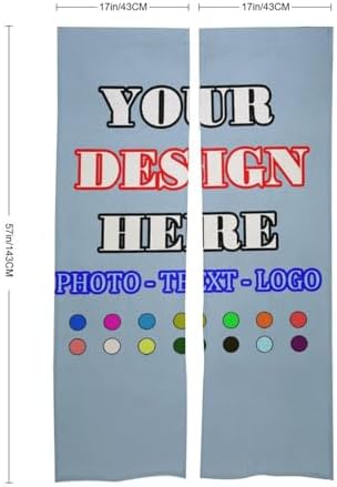Custom Japanese Noren Curtain with Photo Text Logo