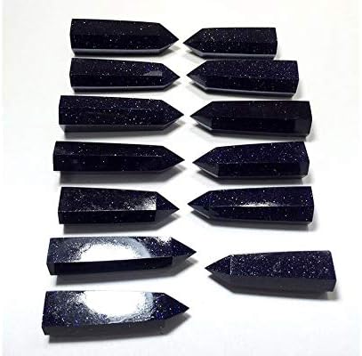 Blue Sandstone Healing Crystal Wand Pack of 2
