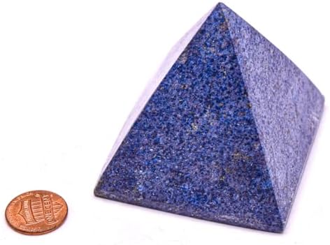 24 Inch Blue Dumortierite Carved Pyramid Gemstone Decor