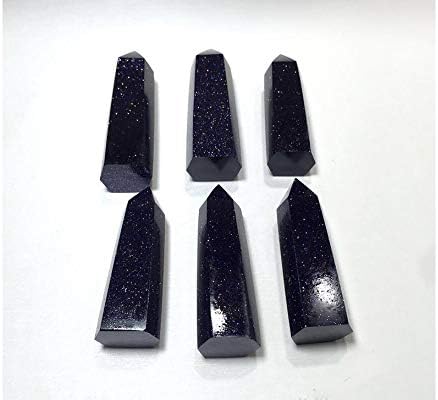 Blue Sandstone Healing Crystal Wand Pack of 2
