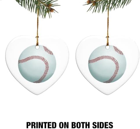 Graphics More Heart-Shaped Porcelain Christmas Ornament 28 Inch