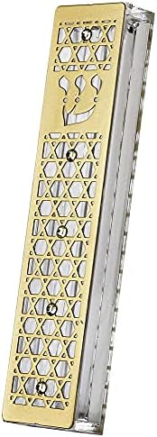 Modern Jewish Mezuzah Case with Star of David