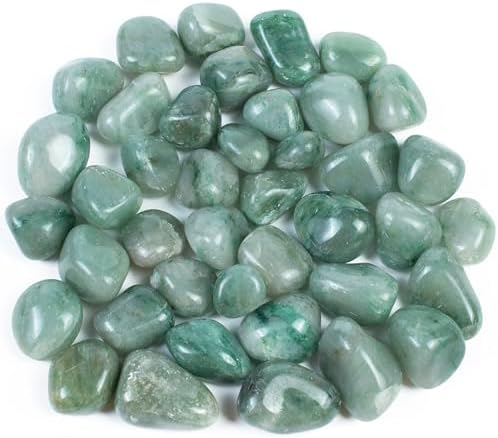 Crocon Green Jade Tumbled Stones 1LB Natural Crystal Kit