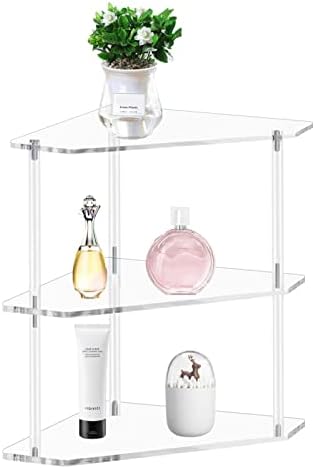Tasybox 2 Tier Corner Shelf for Bathroom Kitchen Office