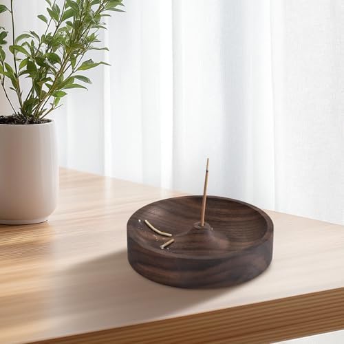 Belsea Round Wooden Incense Holder for Sticks