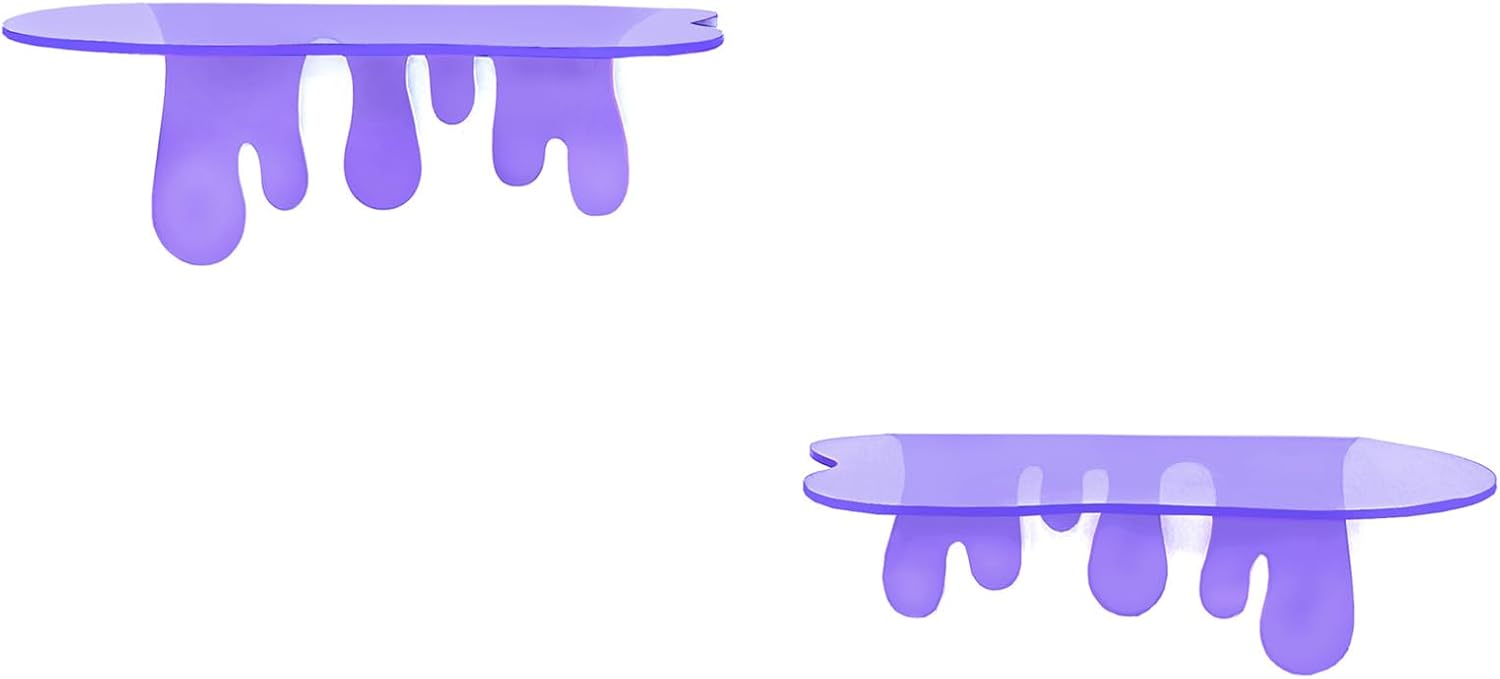 SetGame 2-Pack Purple Floating Wall Shelf