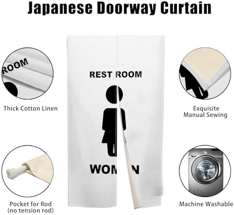 Modern Japanese Noren Door Curtain 34x60