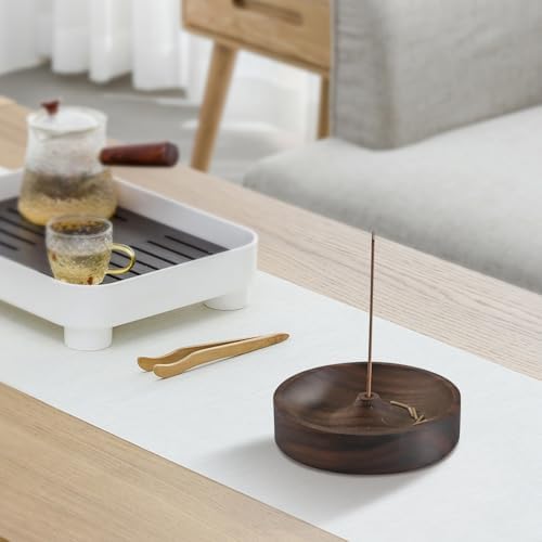 Belsea Round Wooden Incense Holder for Sticks