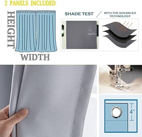 ZYMECH Bamboo Curtains Panels for Windows 63x80 Inches Light Blocking