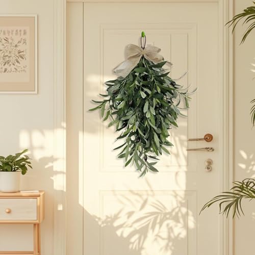 Olive Swag Wreath 24 Inch Artificial Greenery Garland