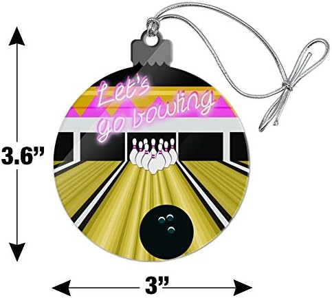 Graphics More Bowling Alley Ball Pins Acrylic Ornament