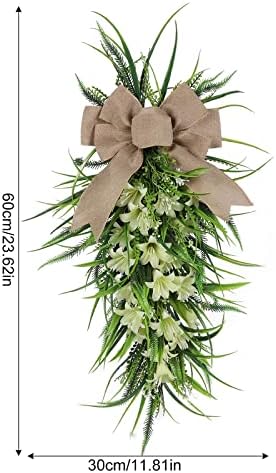 Ochine Teardrop Swag Wreath for Front Door