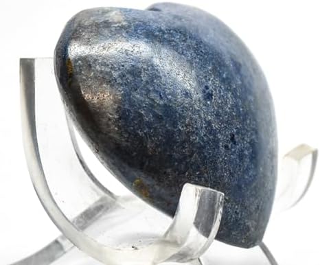 49mm Rich Blue Dumortierite Heart With Quartz Inclusions