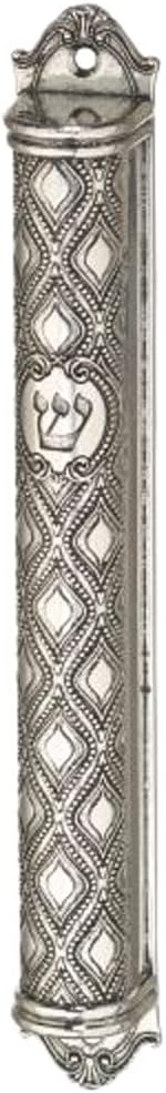 YourHolyLandStore Mezuzah Case Pewter Finish