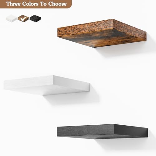 Olakee Corner Floating Shelf Set of 4 Carbonized Black