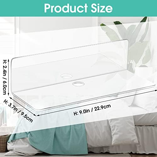 Maitys 8 Pcs Clear Acrylic Floating Shelves No Drill Wall Mounting