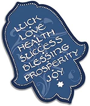 YourHolyLandStore CAR MEZUZAH with Travelers Protection Scroll - Hamsa - 7 Blessings 1