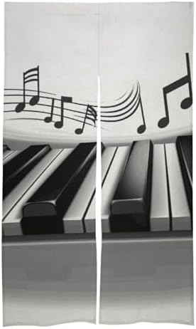 Piano Music Symbol Door Curtain 57x17 Inches