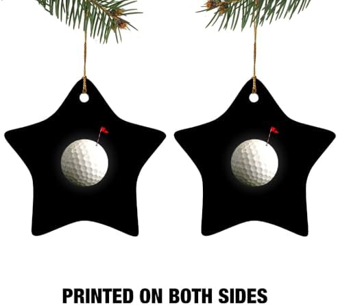 GRAPHICS MORE Golf Ball Moon Flag Christmas Ornament - 31 Inch