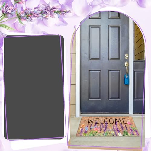 Ceenna Natural Coir Door Mat 16x28 Inches Butterfly Design