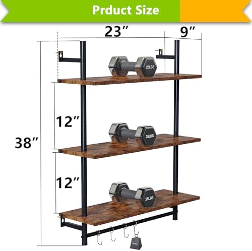 Floating Kitchen Shelves 3 Tier Above Toilet Storage Rack