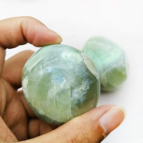 70-90g Green Moonstone Worry Stone Healing Crystal