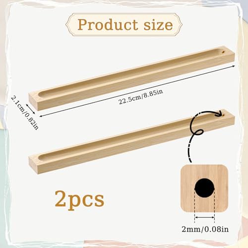 2 Pieces Bamboo Incense Holder for Sticks