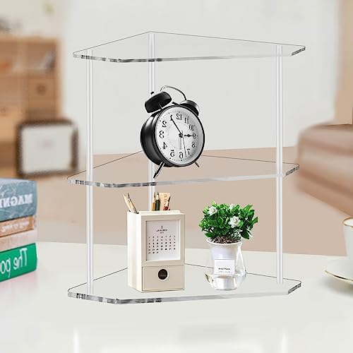 Tasybox 2 Tier Corner Shelf for Bathroom Kitchen Office