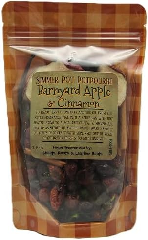 Shoots Roots Leather Boots Barnyard Apple Cinnamon Simmer Potpourri