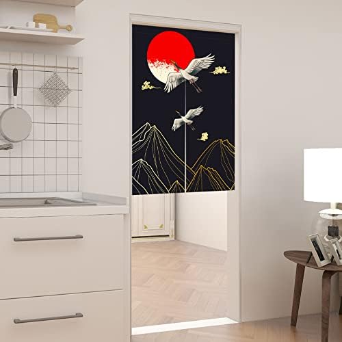 LIGICKY Japanese Style Cranes Door Curtain