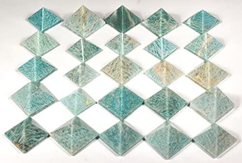 HQRP Blue Green Amazonite Pyramid Gemstone