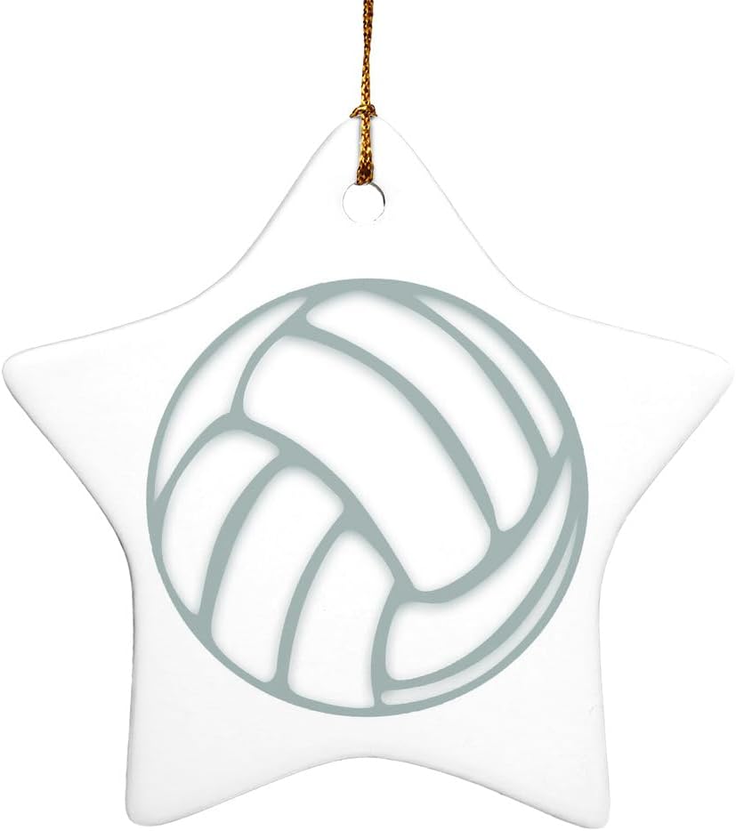 GRAPHICS AND MORE Star-Shaped Porcelain Christmas Tree Ornament - 31 Diameter