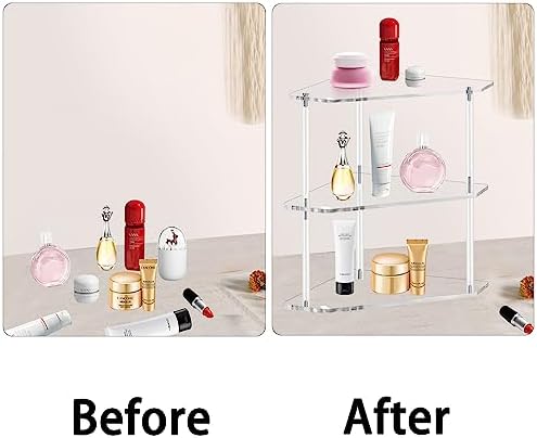 Tasybox 2 Tier Corner Shelf for Bathroom Kitchen Office