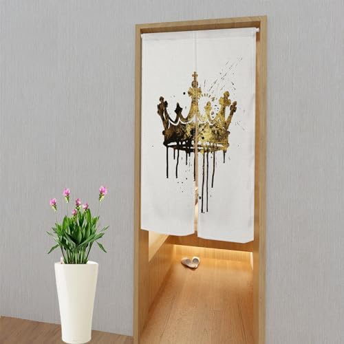 Japanese Style Noren Curtain 34x60 for Home Kitchen Privacy