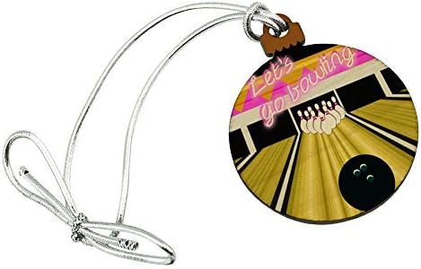 GRAPHICS MORE Mini Wood Bowling Ball Pins Christmas Ornament
