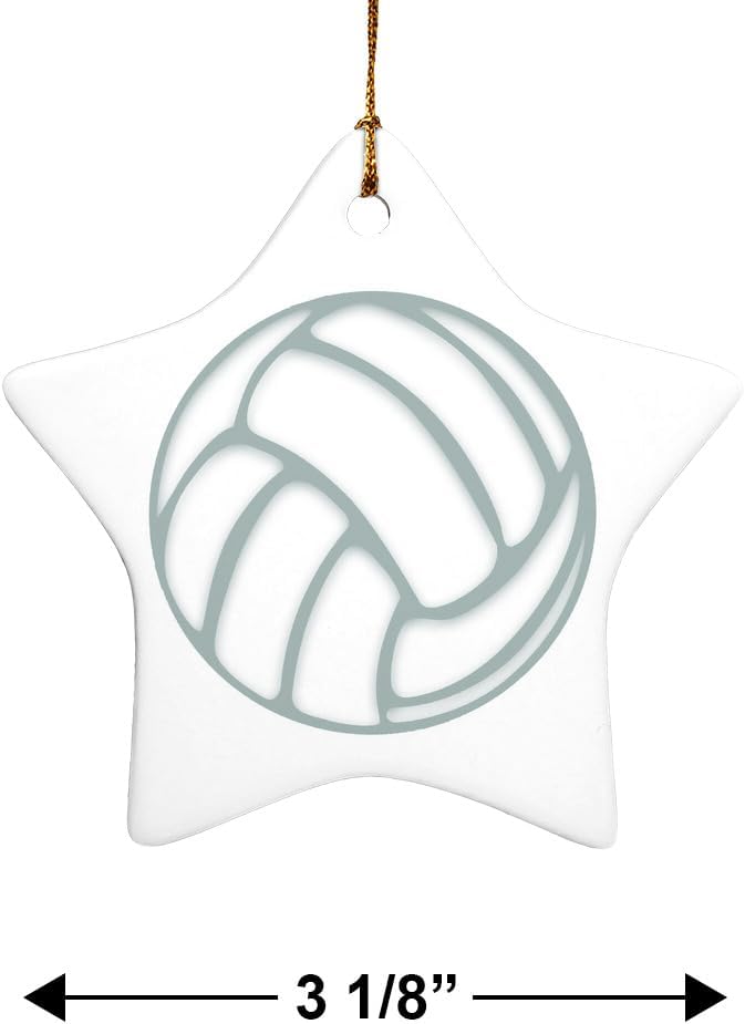 GRAPHICS AND MORE Star-Shaped Porcelain Christmas Tree Ornament - 31 Diameter