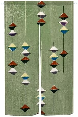Leowefowa Noren Green Door Curtain 34x60 Inch Panel